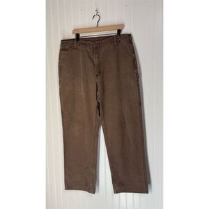 Vintage Carhartt 811 Dungaree Fit Work Pants 40x32 Brown Canvas Utility USA